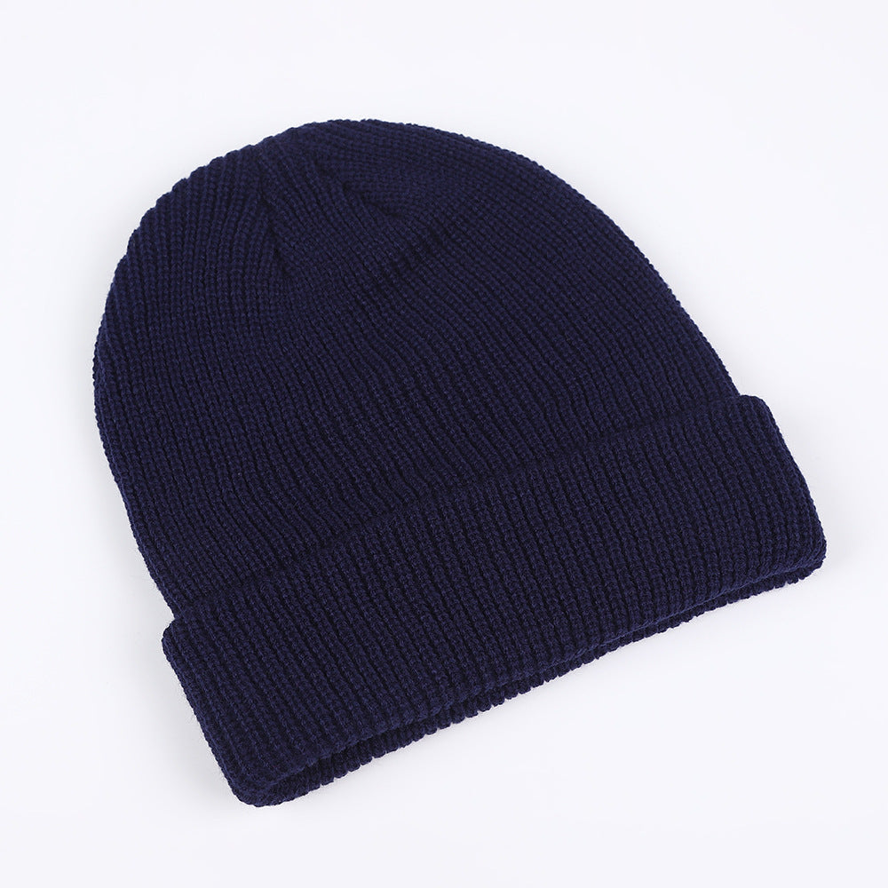 Wholesale Round Top Solid Color Knitted Melon Pea Hat